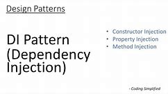 Understanding DI (Dependency Injection) Pattern using Examples