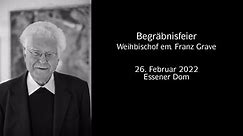 Live-Stream der Begräbnisfeier von Weihbischof Franz Grave
