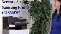 How to Resetting the Network Settings Samsung Printer- Xpress C1860FW