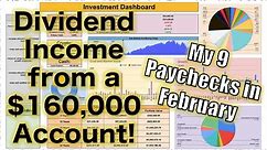 How Much My Dividend Portfolio Paid Me in February! ($160,000 Account!)