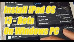 Easy Installation of iPadOS 13 Beta Using Windows PC
