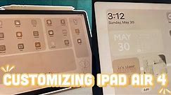 HOW TO CUSTOMIZE YOUR IPAD HOME SCREEN WITH IOS 14 I iPad air 4 aesthetic