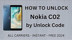 How To Unlock Nokia C02 by Unlock Code Generator - All Carriers 2024