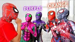 PRO 6 SPIDER-MAN & SPIDER-GIRL || PURPLE or ORANGE Suit ??? ( Comedy Battle Mini Games )