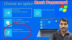 How to Rest Forgotten Password in windows 10/11 in laptop || windows password Reset in Kannada