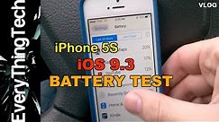 iPhone 5S iOS 9.3 Battery Test [VLOG]