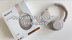 Sony WH-1000XM4 Silver Unboxing 🎧 (Best noise cancelling headphones 2023)