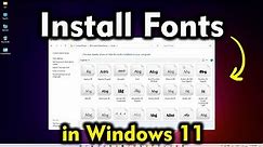 Windows 11 - How to Install Fonts - Add Fonts in Windows 11