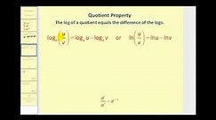 The Properties of Logarithms