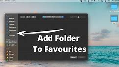 MacBook - How To Add Folders To Favourites Side Menu - Big Sur M1