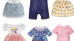 Girl Doll Clothes and Accessories Gift - 8 pcs Alive-Baby Doll Clothes Dress Outfits for 12 Inch Dolls, 6 Complete Sets Clothing of Dresses Cloak Onesies Pajamas …
