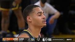 Jordan Poole heaves half-court shot with 5 seconds remaining | NBA on ESPN