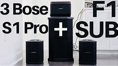 3 Bose S1 Pro + Bose F1 Sub SOUND TEST DEMO Review - Best Speakers Set Up