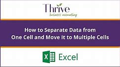 How to Separate Data from Cells and Add It To Another Cell in Microsoft Excel