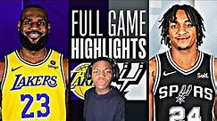 LAKERS at SPURS | FULL GAME HIGHLIGHTS | December 15, 2023