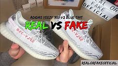 ADIDAS YEEZY 350 BOOST V2 BLUE TINT COMPARISON REAL VS FAKE