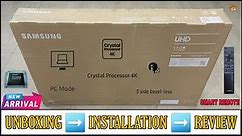 SAMSUNG 55AU7500 2022 || 55 Inch 4k Crystal UHD Smart tv Unboxing And Review || Complete Remote Demo