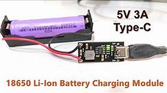 Type-C 5V 3A 3.7V 18650 Lithium Ion Battery Charging Module | Fast charging | POWER-GEN