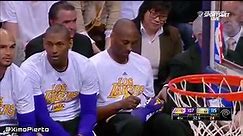 Kobe Bryant Signs/Gives Away Shoes to a Young Fan!