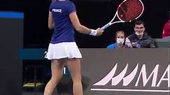 Alize Cornet has an unexpected visitor on court!