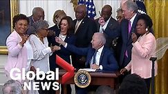 Juneteenth: Biden officially makes June 19 a national holiday in the US | FULL