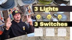 How To Wire 3 Lights 3 Switches - 1 Way Switched