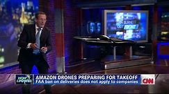 Amazon drones preparing for takeoff