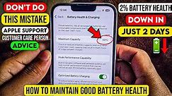 iPhone Battery Health Decreasing Fast After iOS 17 Update🔋 iPhone Battery Health Saving tips iOS 17