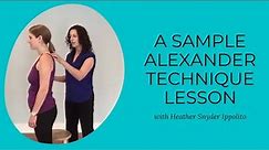 A sample Alexander Technique lesson