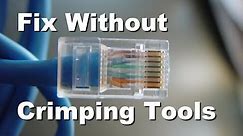 How to FIX Repair Broken Internet RJ45 Connector Replacement without Crimping Tools