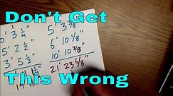 How to Add Feet and Inches with Fractions
