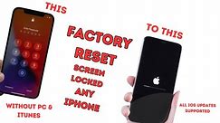 How To Factory Reset Screen Locked iPhone Without Pc 2024