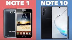Evolution of the Galaxy Note (Note 1 - Note 10)