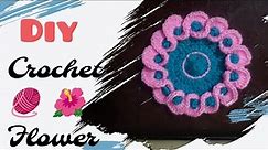 Knitting a beautiful Flower from YARN! Easy DIY Craft Tutorial