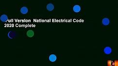 Full Version  National Electrical Code 2020 Complete