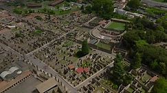 Aerial View of Historic Site of Pompeii City