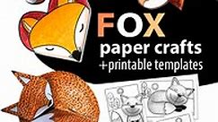 FOX paper crafts  printable templates