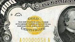 What a gold treasury seal means on old currency