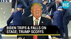 Joe Biden trips, falls on face; Donald Trump mocks, says 'Even If You Have To Tip Toe...' | Watch