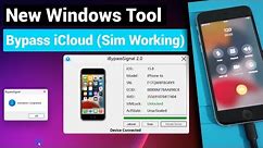 NEW Update iCloud Tool Bypass Windows With Signal/Sim/ on iOS 17/16/15/12 iPhone/iPad iBypass Signal