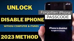 Unlock Disabled iPhone without Computer And iTunes without losing Any Data 2023 Method