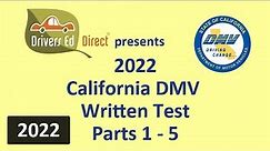 Over 1 Hour of DMV Test Questions - 5 Full-Length DMV Written Tests - Over 225 Different Questions