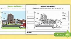 Houses and Homes Labelling Differentiated Worksheet Pack