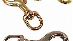 Ravenox Snap Hooks Heavy Duty |(Solid Brass)(3/8" x 10-Pack) | 3/8-inch Swivel Snaps | Keychain Clip with Eye Bolt | Swivel Hook, Bolt Snap for Scuba, Flagpoles, Horse Leads, Leashes | Rope Hardware