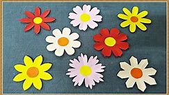 How to make 8 different paper flowers shapes | Easy paper cutting flower craft | DIY easy craft