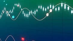 Stock market animated graphic.  Stock price chart.