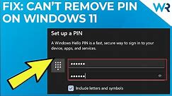 Can’t remove PIN in Windows 11? Try these methods!