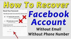 how to recover facebook password without email and phone number ~ recover facebook account