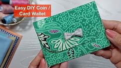 DIY SIMPLE CARD HOLDER | Coin / Card Wallet Easy Sewing Tutorial - Purwa's Sewing Time
