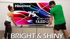 75" Hisense U8H Mini-LED 4K TV - Bright and Shiny